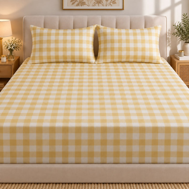 Sunshine Gingham Bedsheet