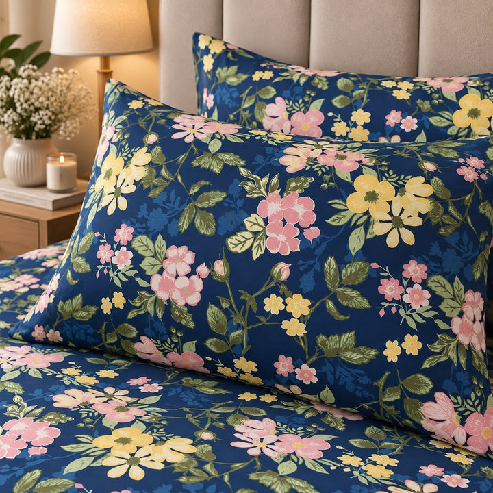 Midnight Floral Bedsheet