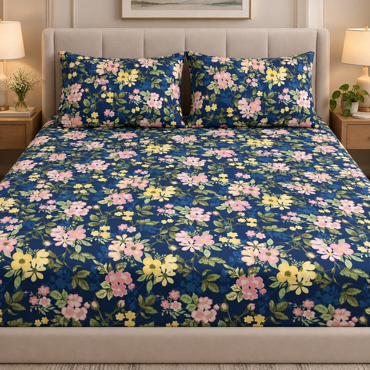 Midnight Floral Bedsheet